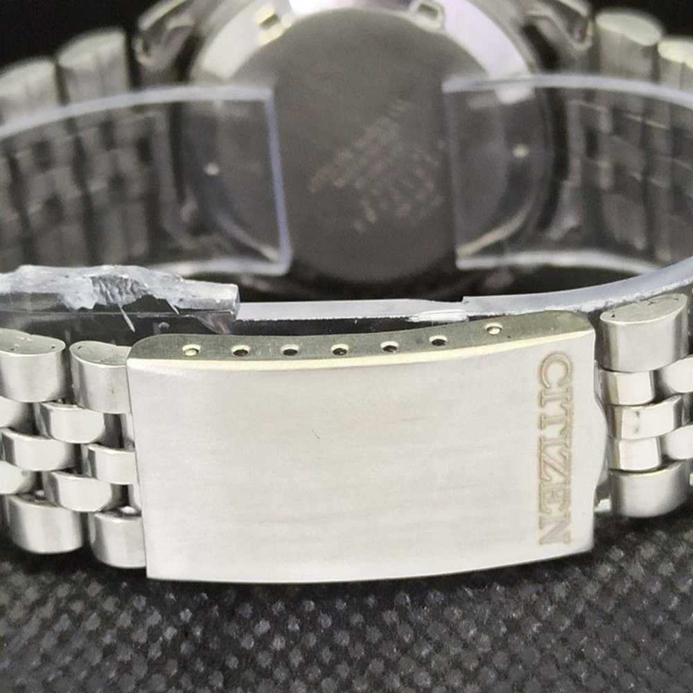 Vintage 1980 Citizen Automatic Mens Silver Watch … - image 2