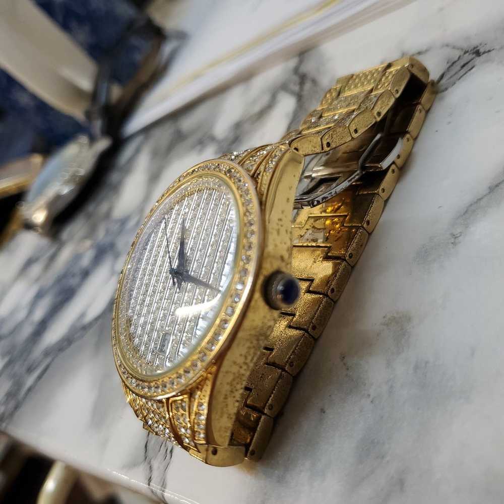 Croton vintage Goldtone Crystal Covered,44mm watch - image 2