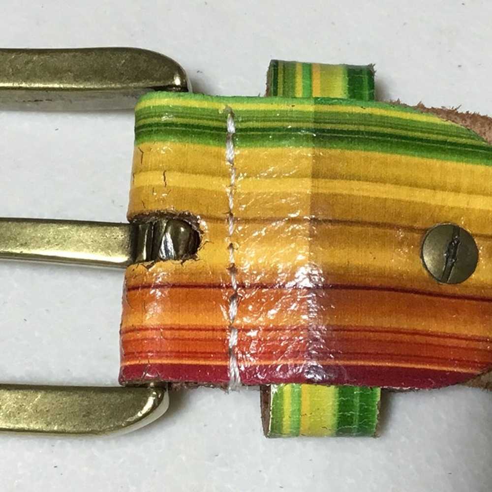 Paul Smith Signature Vintage Rainbow Striped Belt… - image 12