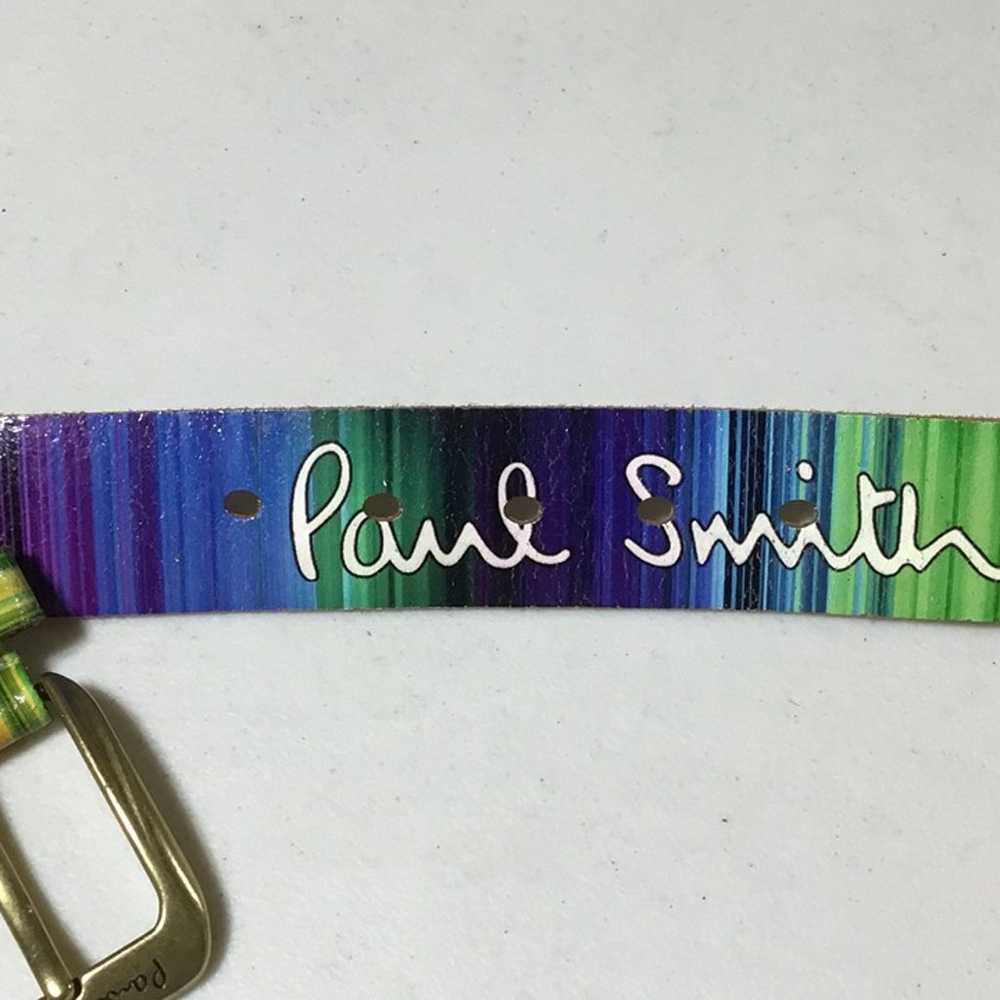 Paul Smith Signature Vintage Rainbow Striped Belt… - image 7