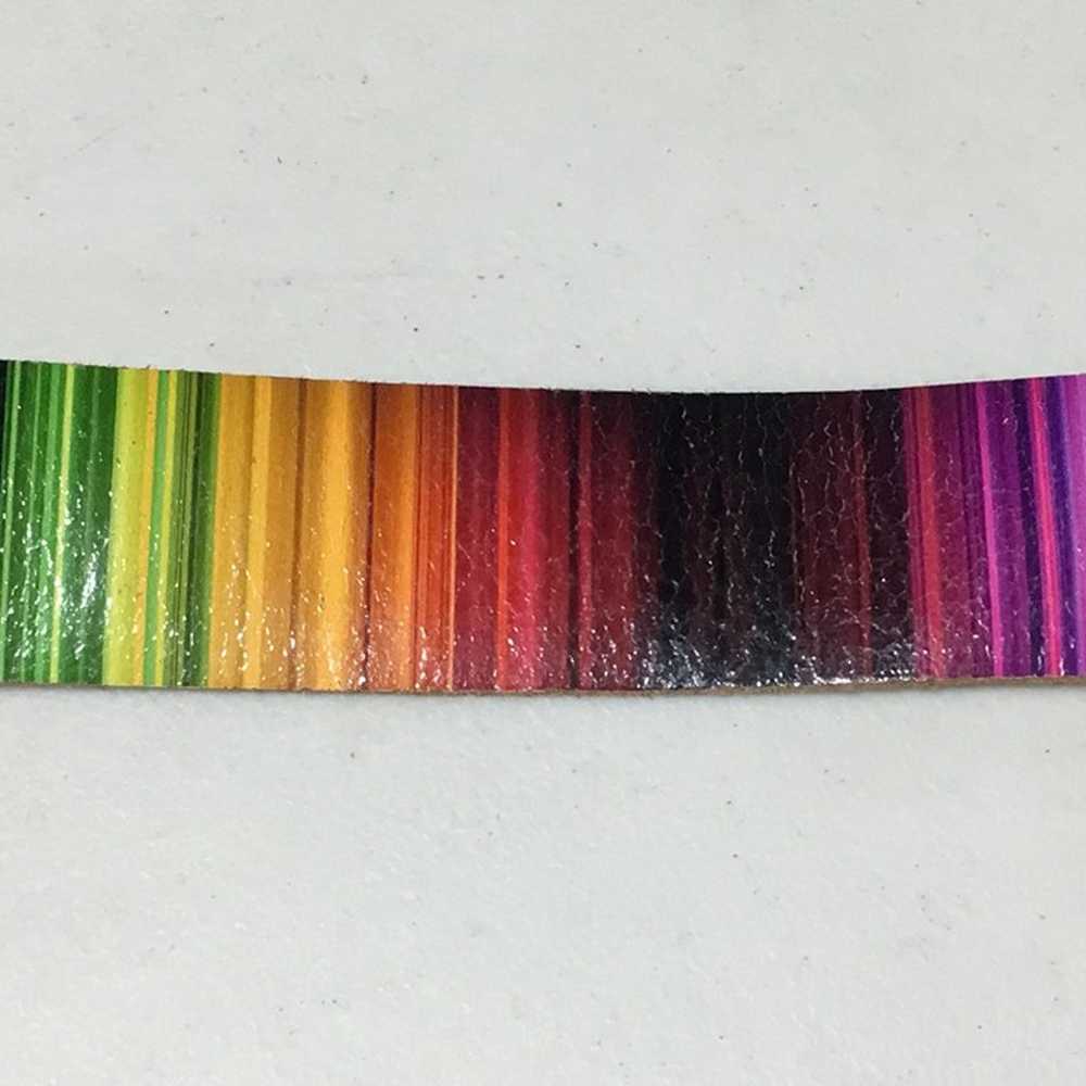 Paul Smith Signature Vintage Rainbow Striped Belt… - image 8