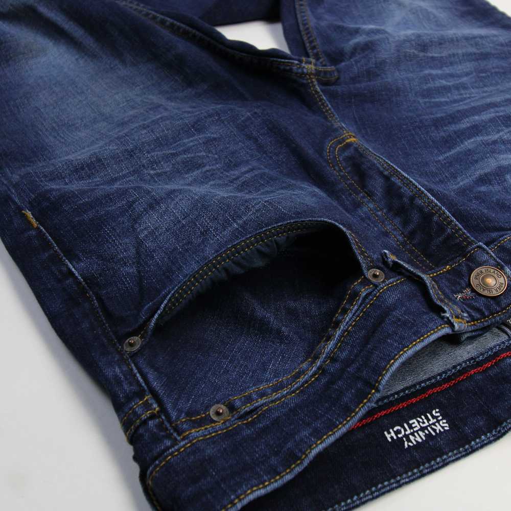 River Island Jeans Men's 34x32 Blue Denim Used Ta… - image 3