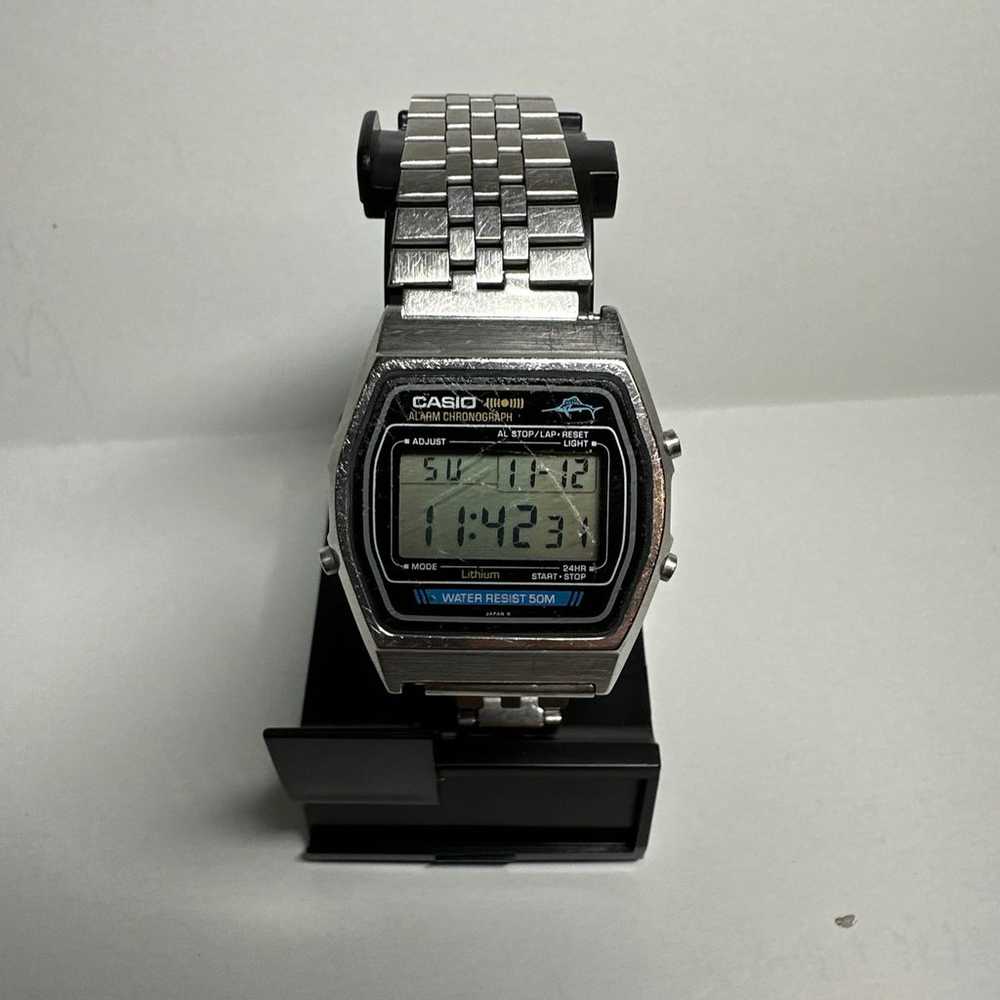 Vintage 1980s CASIO Marlin W-35 (248) Mens 36mm D… - image 5