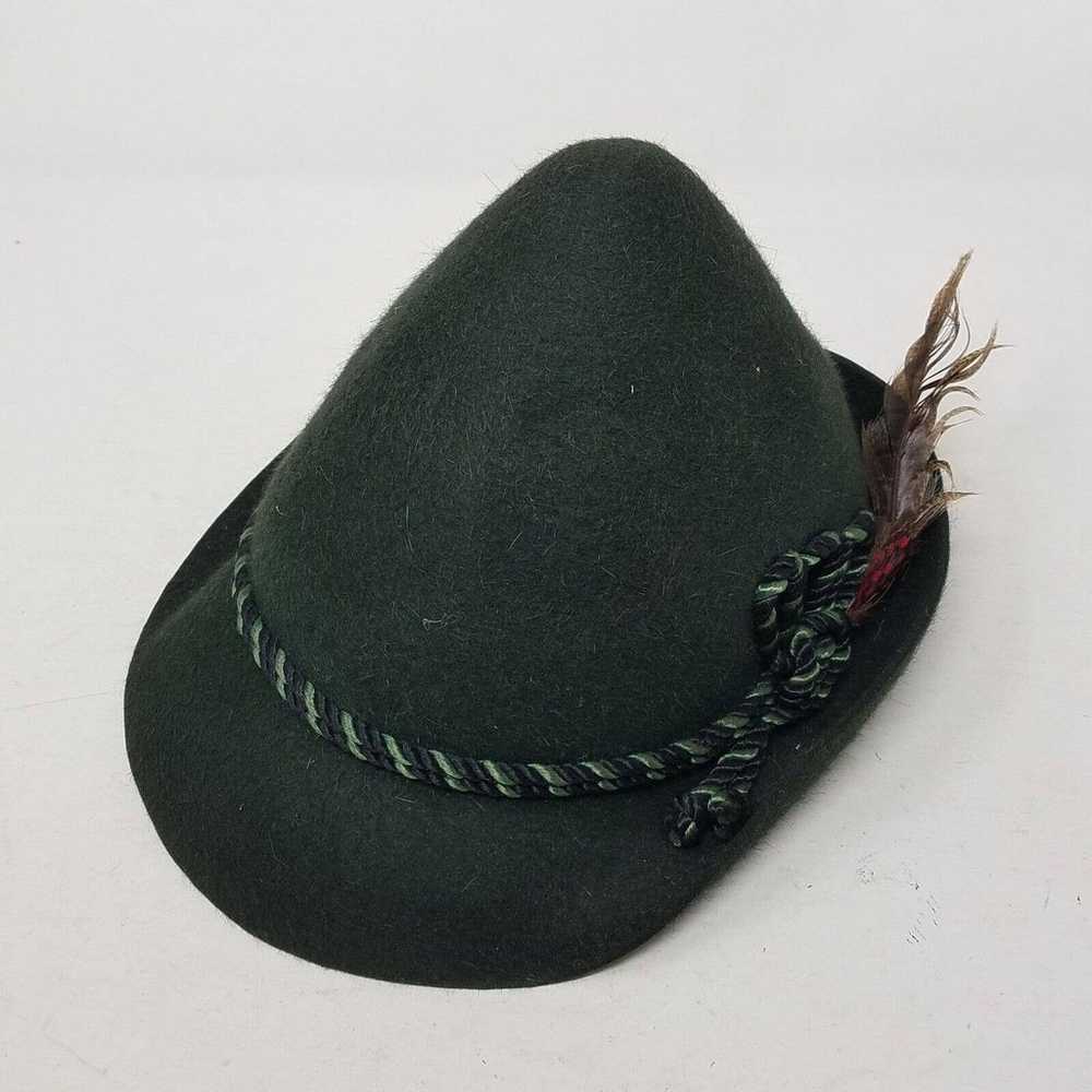 Vintage Lee's Matterhorn Green Wool Hat Mens Size… - image 1