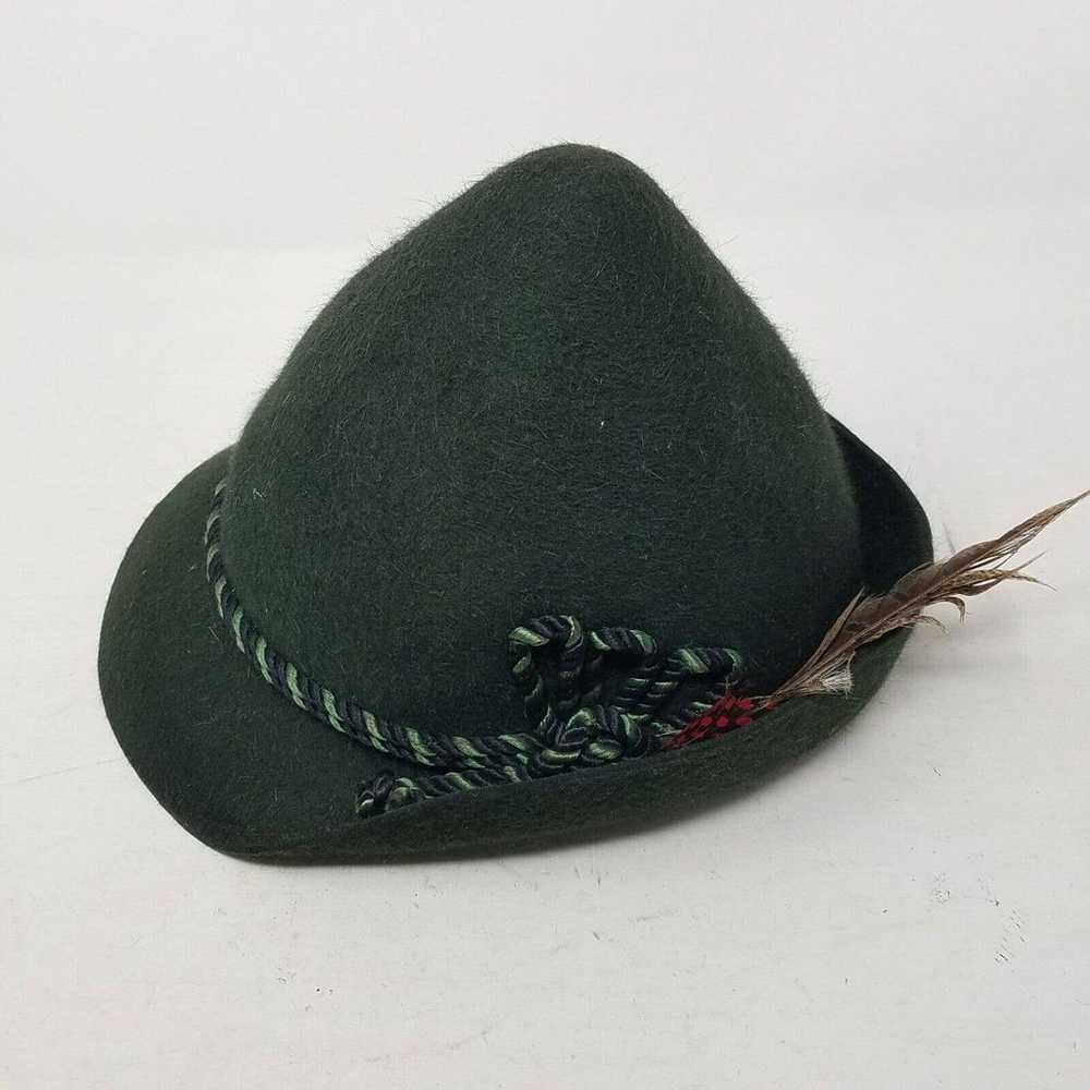 Vintage Lee's Matterhorn Green Wool Hat Mens Size… - image 2