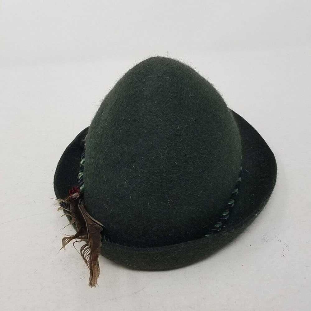 Vintage Lee's Matterhorn Green Wool Hat Mens Size… - image 3