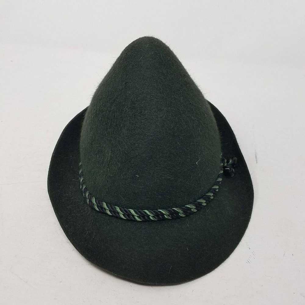 Vintage Lee's Matterhorn Green Wool Hat Mens Size… - image 4