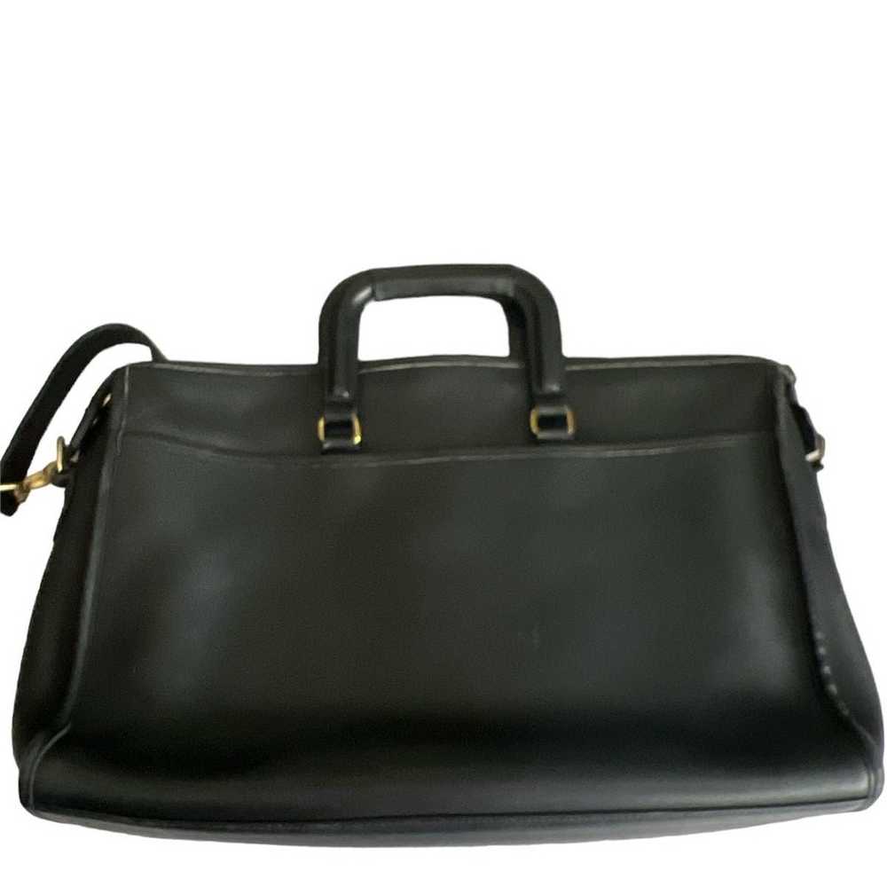 Vintage Coach black leather messanger bag -unisex - image 2