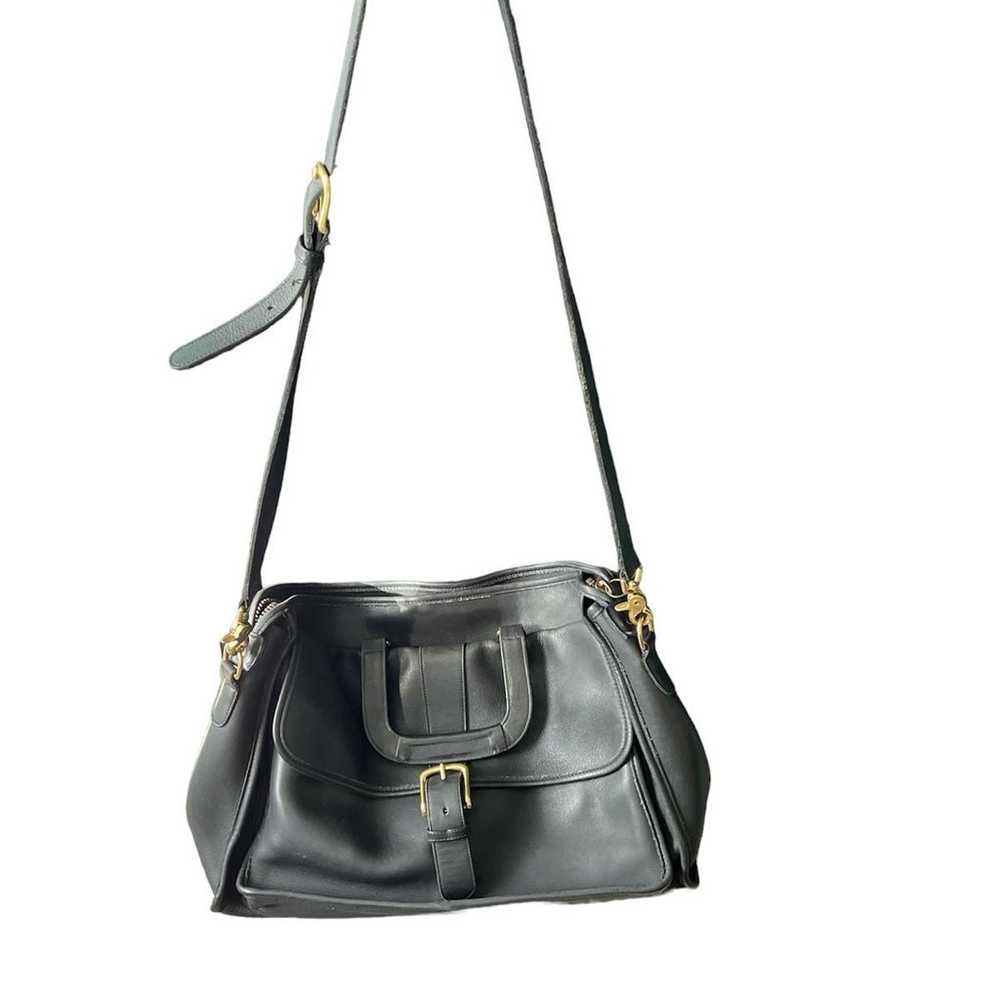 Vintage Coach black leather messanger bag -unisex - image 5
