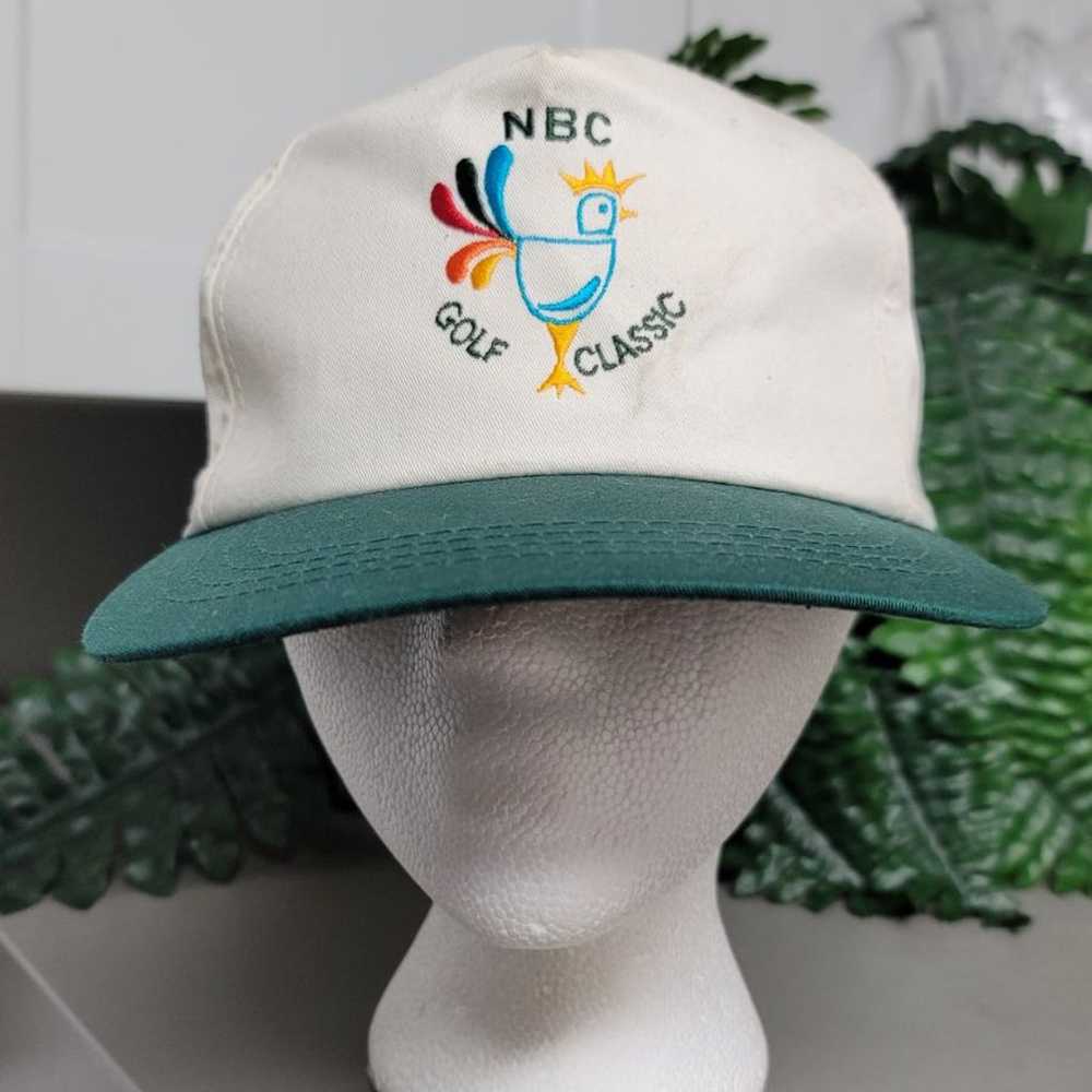 Vtg NBC Golf Classic Peacock Snapback Hat Yupoong - image 2