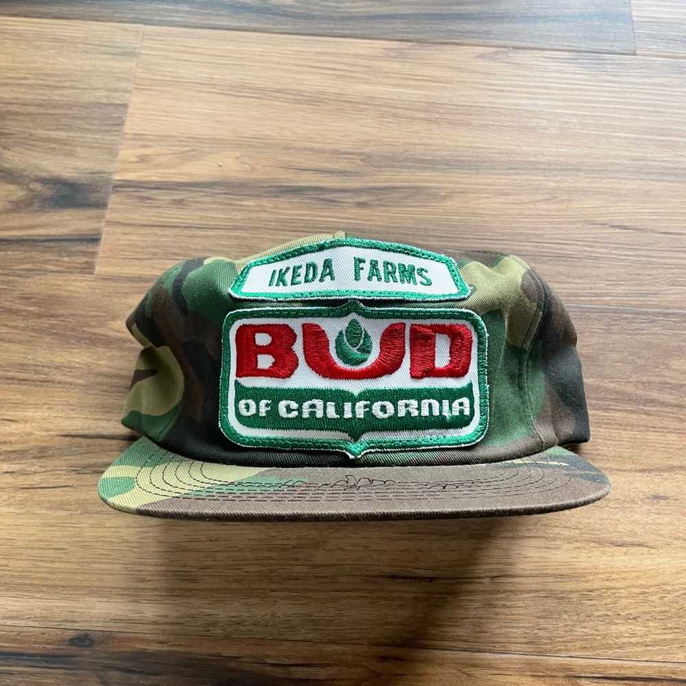 Vintage K product trucker hat BUD of California - image 1