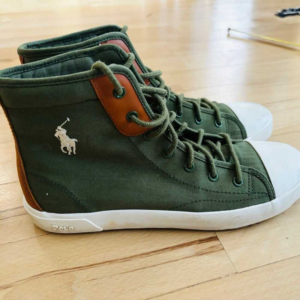 Polo by Ralph Lauren green and brown high tops. S… - image 1