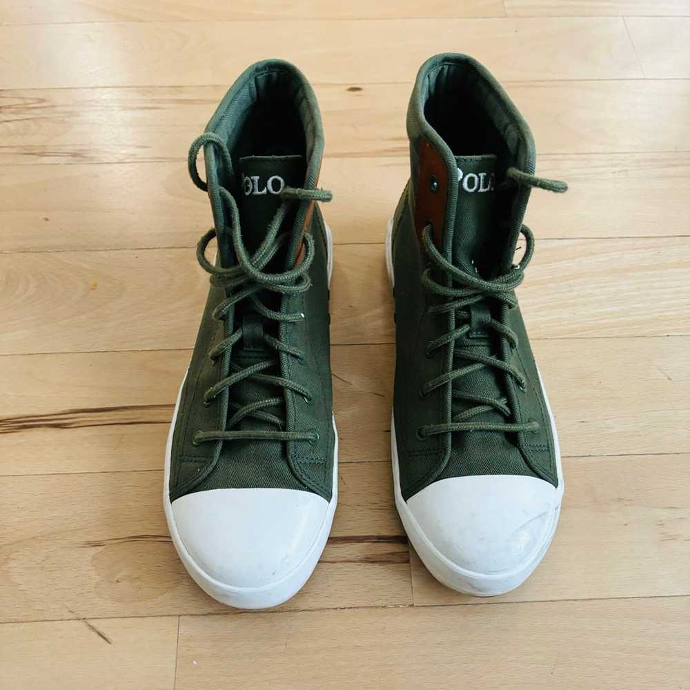 Polo by Ralph Lauren green and brown high tops. S… - image 2