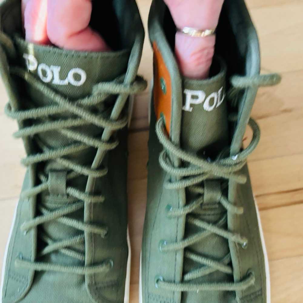 Polo by Ralph Lauren green and brown high tops. S… - image 4