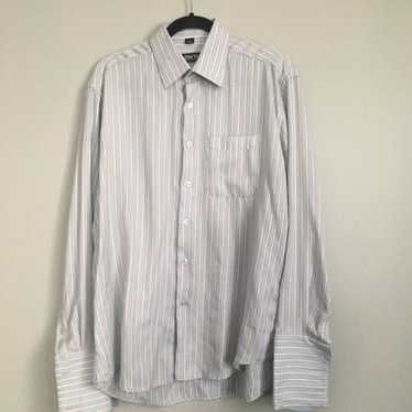 Vintage 2000s DKNY white & blue Flannel - image 1