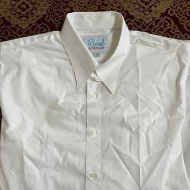 White Vintage Spearpoint Collar Buttondown 16”