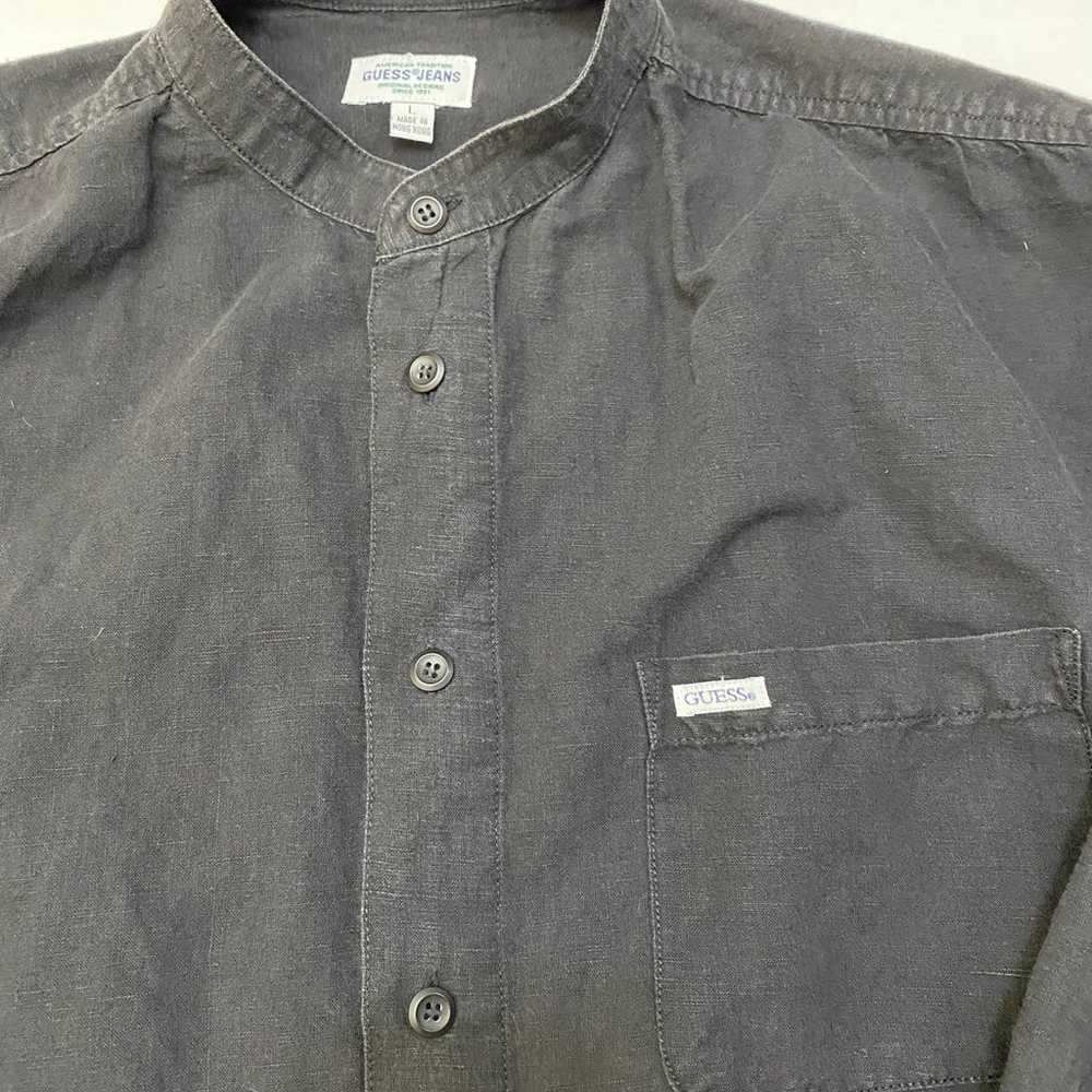Vintage Mens Guess Linen Shirt - image 2