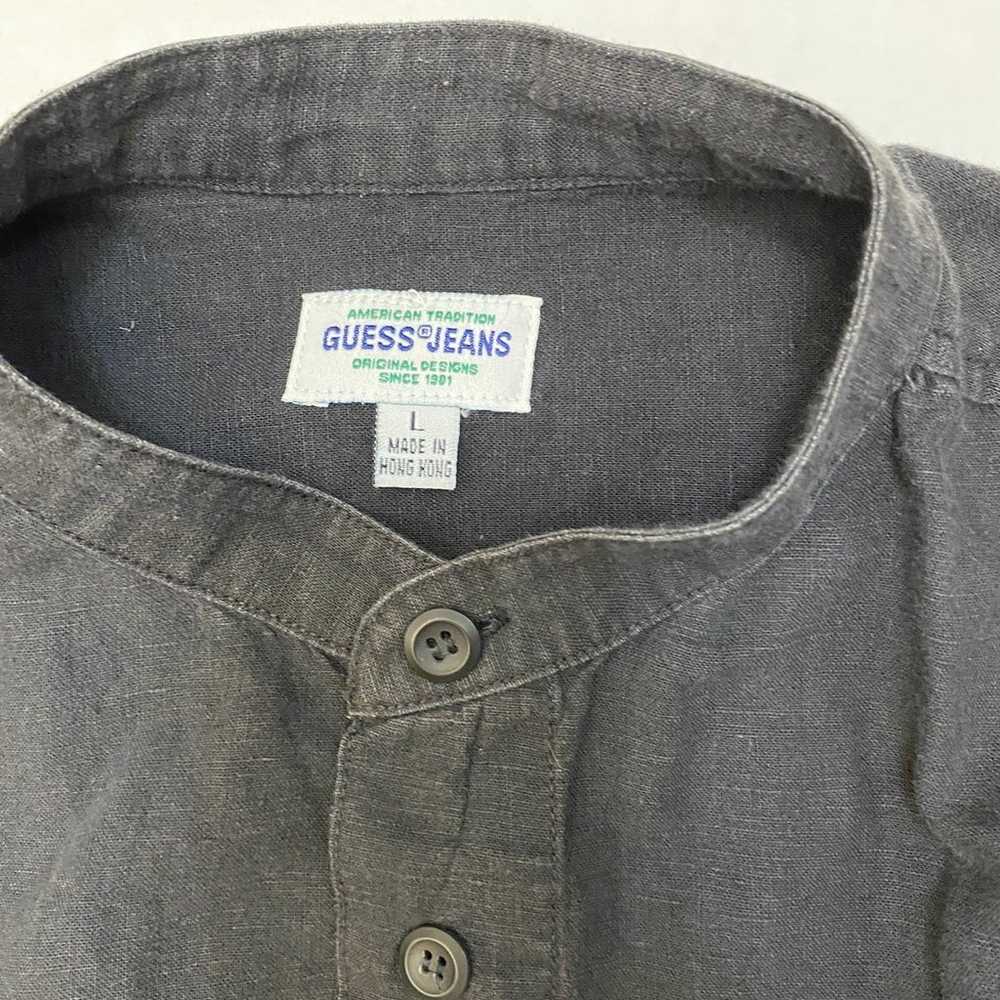 Vintage Mens Guess Linen Shirt - image 3