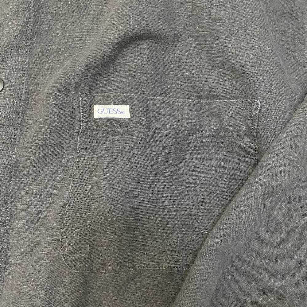 Vintage Mens Guess Linen Shirt - image 4
