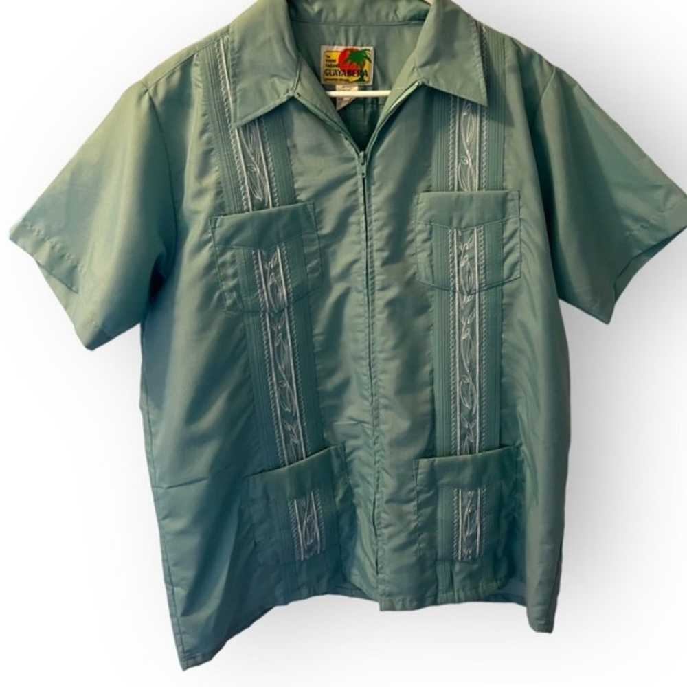 The Genuine Haband Guayabera Mens Shirt 4 Pocket … - image 1