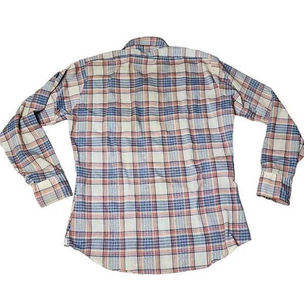 Vintage Levi's plaid wing collar button down shirt - image 2