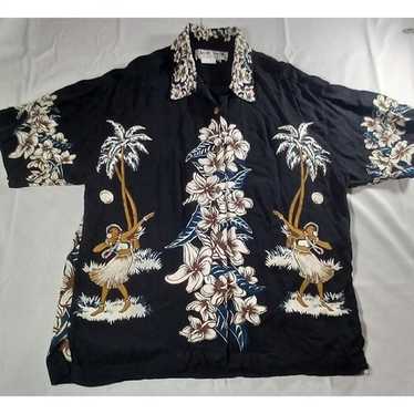 Baik Baik Honolulu Hawaiian Retro Shirt Black Siz… - image 1