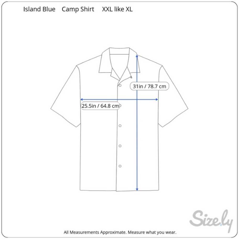 Island Blue vintage Men Hawaiian camp shirt p2p 2… - image 2