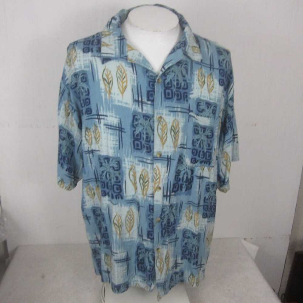 Island Blue vintage Men Hawaiian camp shirt p2p 2… - image 3