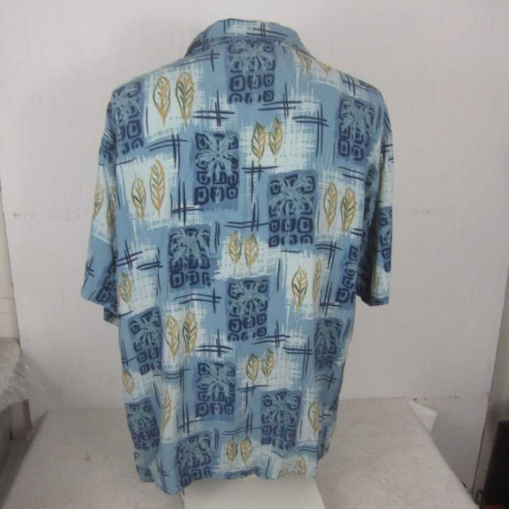 Island Blue vintage Men Hawaiian camp shirt p2p 2… - image 5