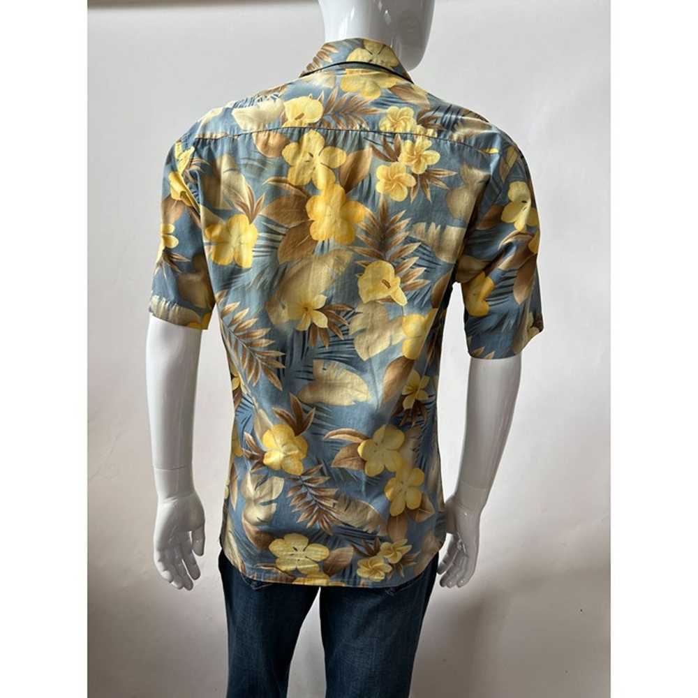 Campia Moda Vintage Hawaiian Shirt  sz Small Blue… - image 10