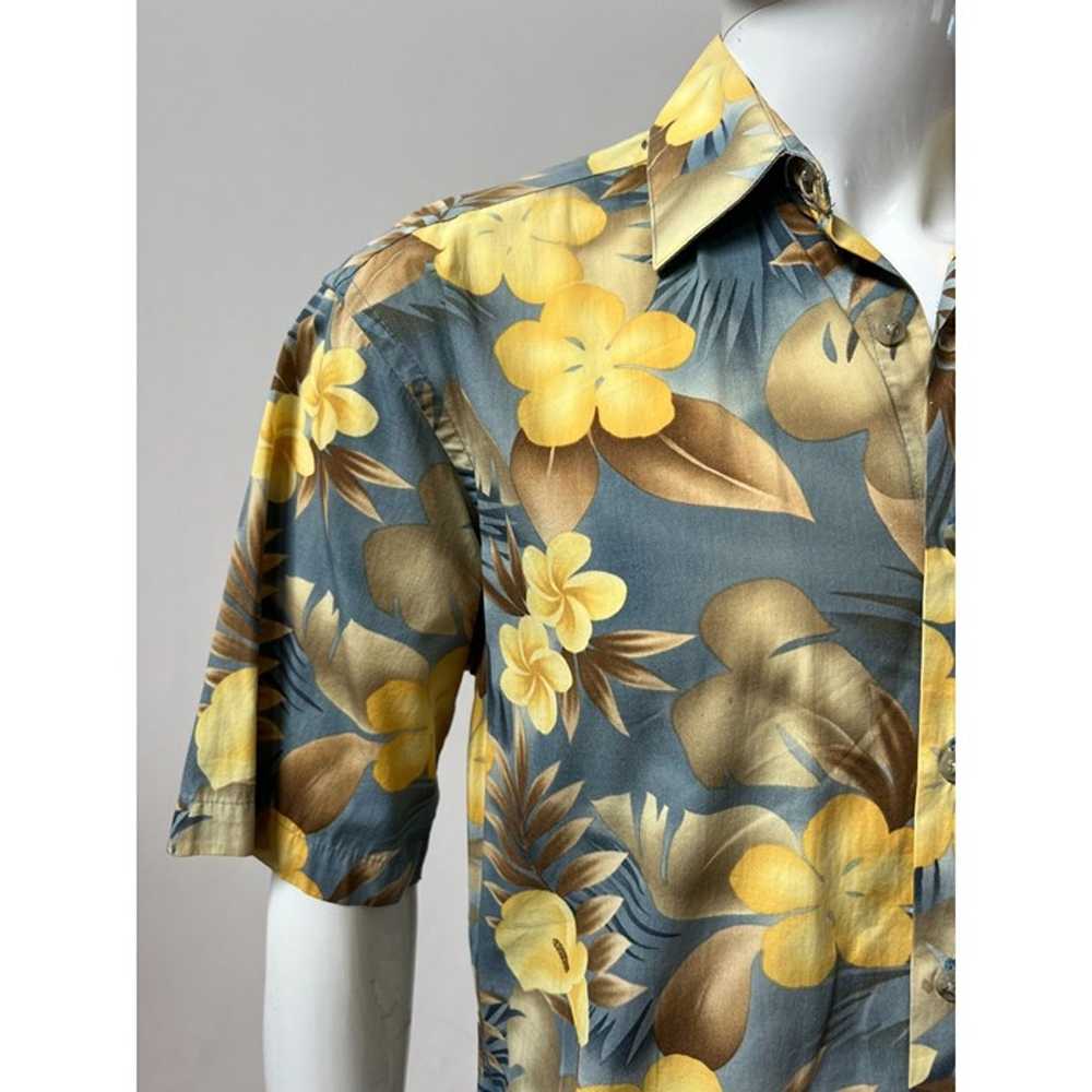 Campia Moda Vintage Hawaiian Shirt  sz Small Blue… - image 12