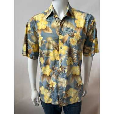 Campia Moda Vintage Hawaiian Shirt  sz Small Blue… - image 1