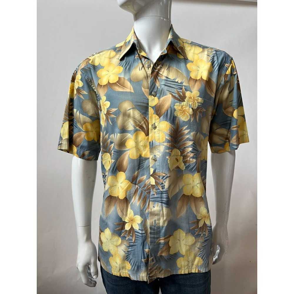 Campia Moda Vintage Hawaiian Shirt  sz Small Blue… - image 4