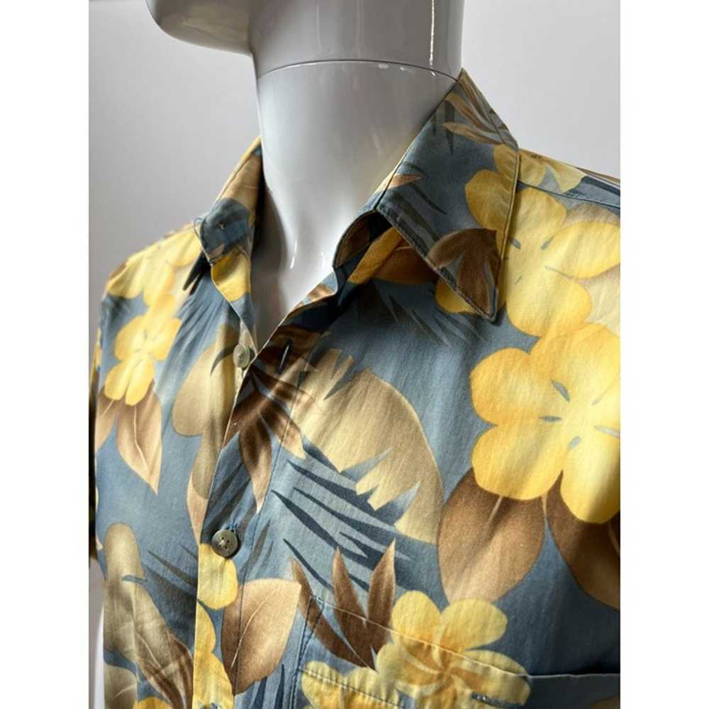 Campia Moda Vintage Hawaiian Shirt  sz Small Blue… - image 6
