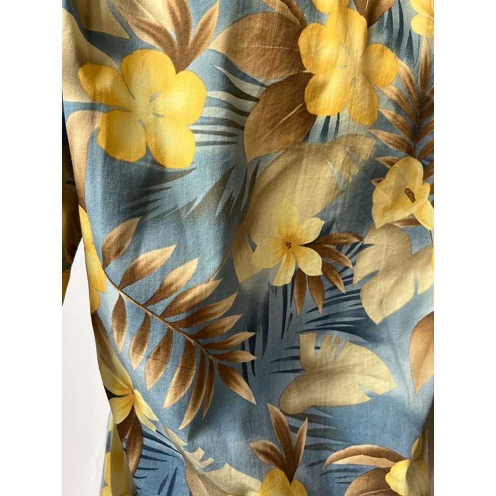 Campia Moda Vintage Hawaiian Shirt  sz Small Blue… - image 7