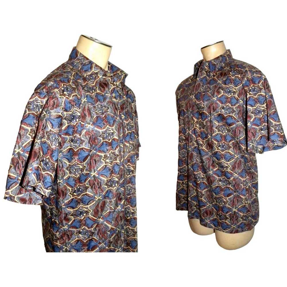 90s Hawaiian Shirt Fish Print Avi KAHALA Cotton 4… - image 3