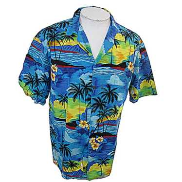 Aloha Line Men Hawaiian shirt pit to pit 25 2XL c… - image 1