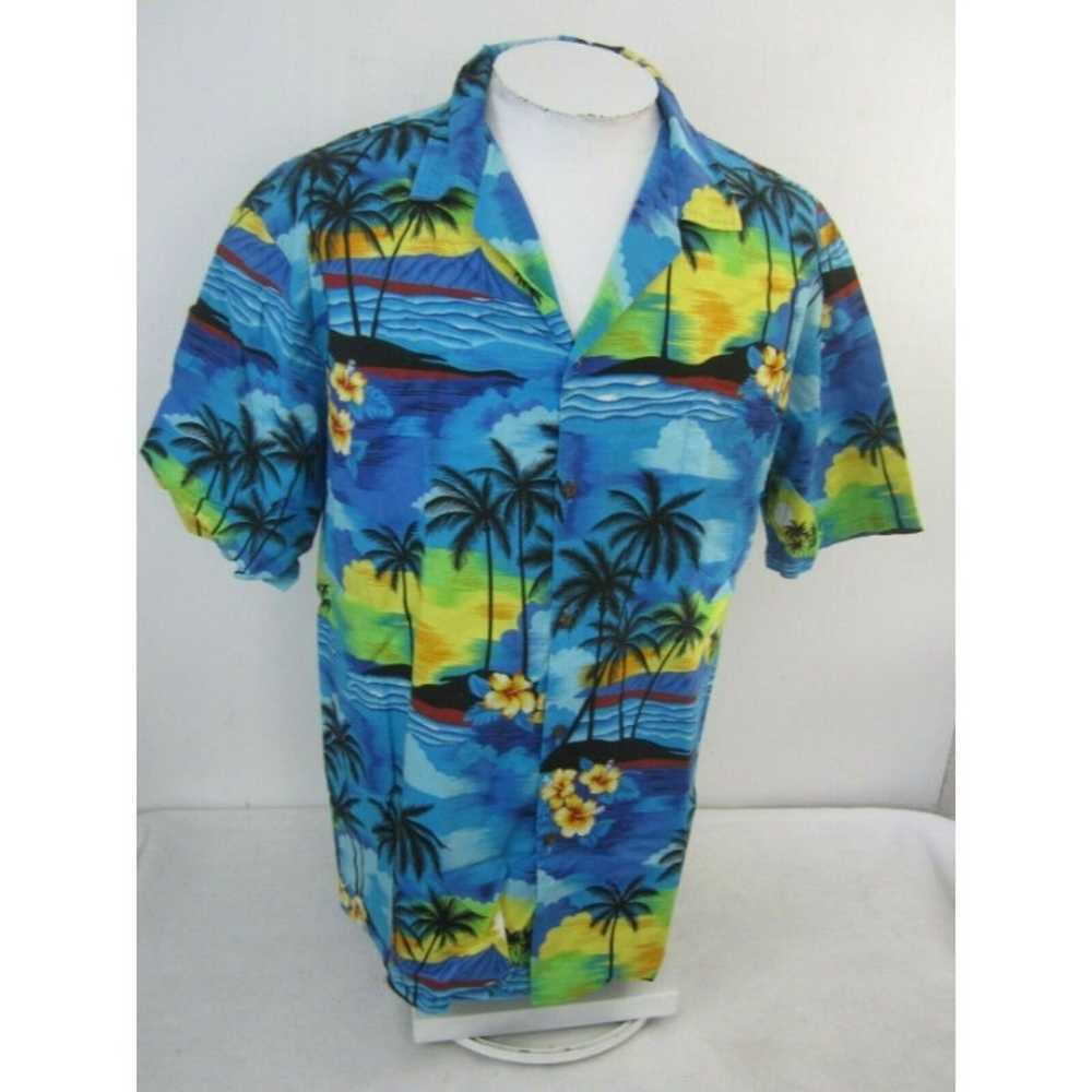 Aloha Line Men Hawaiian shirt pit to pit 25 2XL c… - image 3