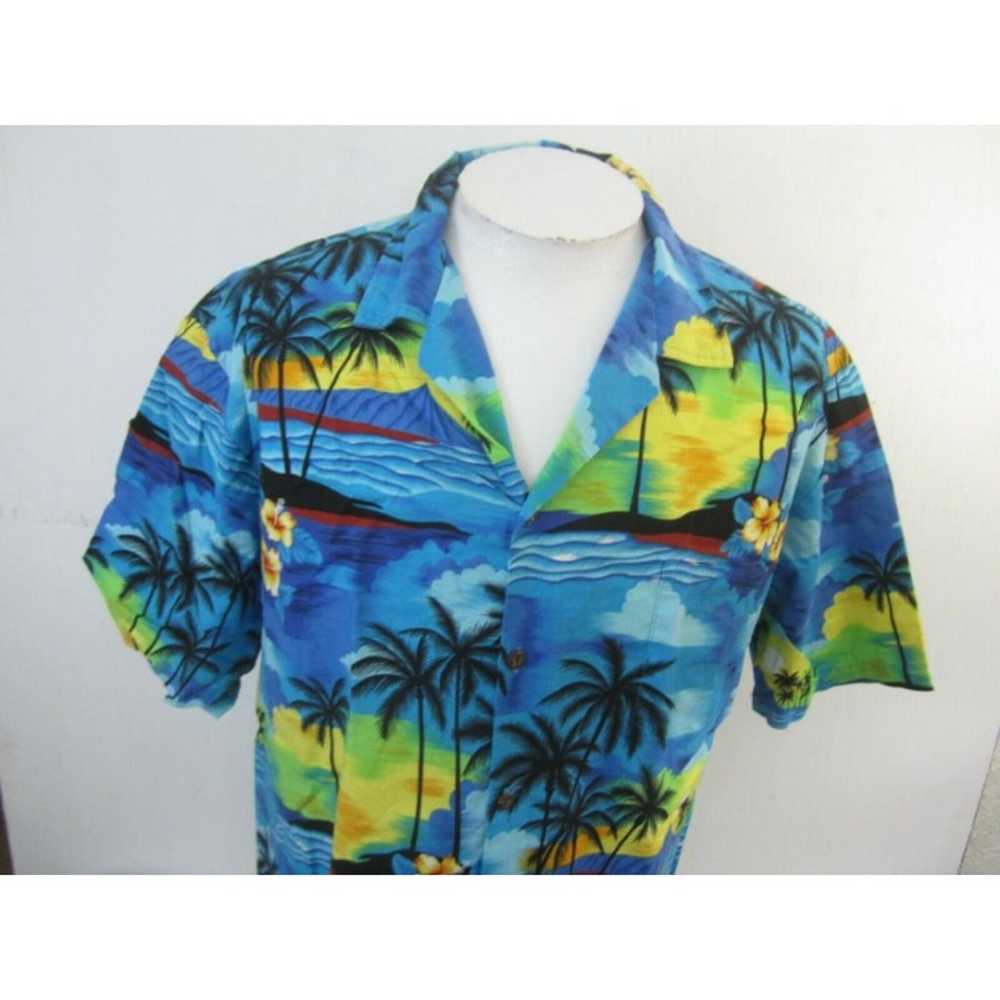 Aloha Line Men Hawaiian shirt pit to pit 25 2XL c… - image 4