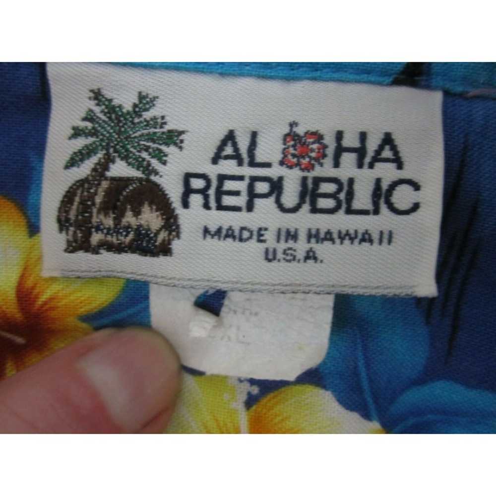 Aloha Line Men Hawaiian shirt pit to pit 25 2XL c… - image 8