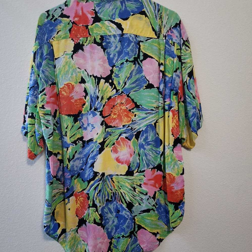 Floral vintage guess triply button up shirt - image 2