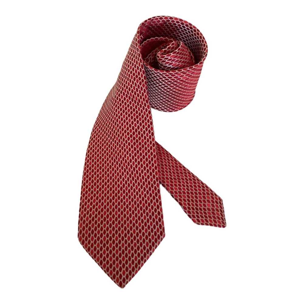 Vakko VAKKO Red Geometric Silk Tie Made In Italy … - image 3