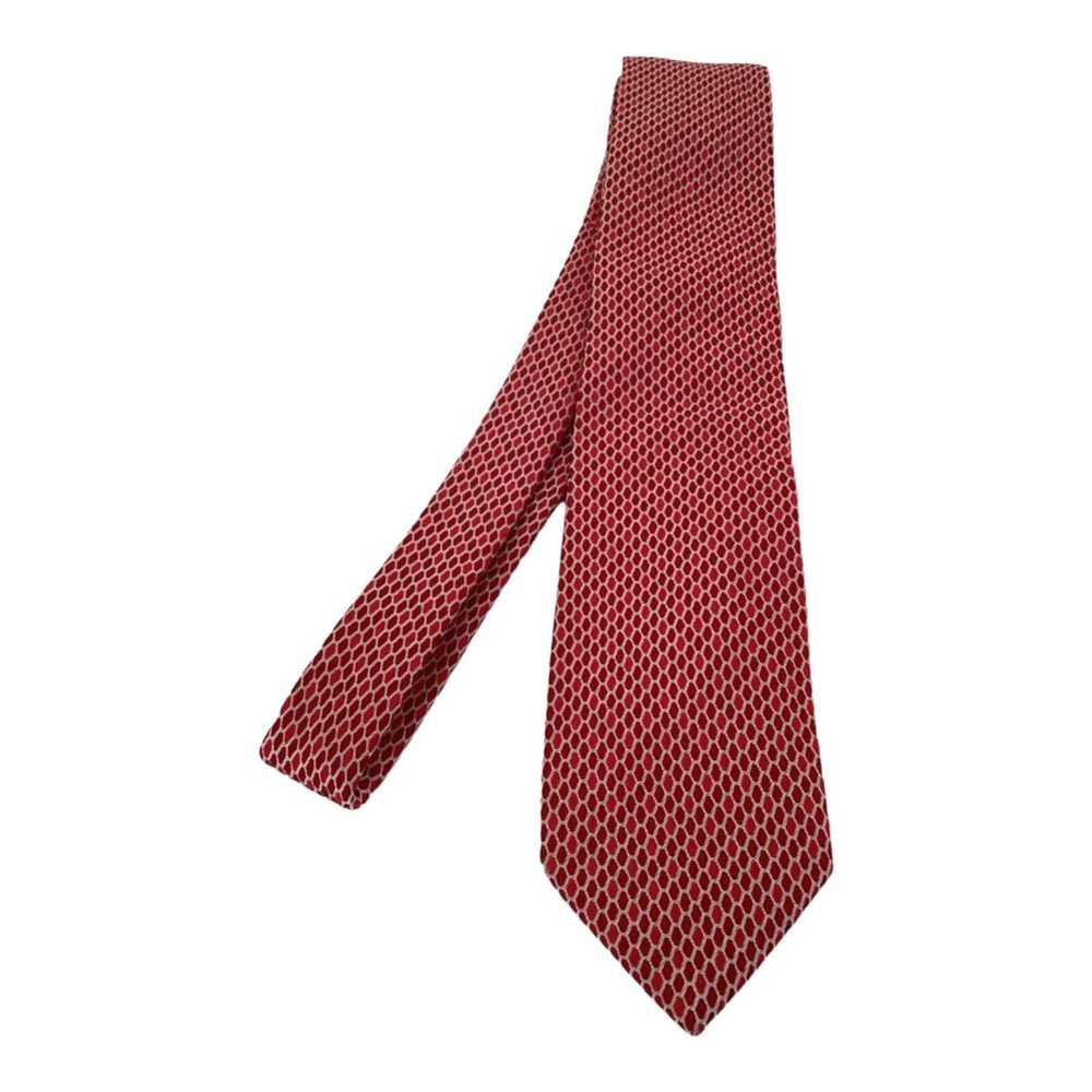 Vakko VAKKO Red Geometric Silk Tie Made In Italy … - image 5