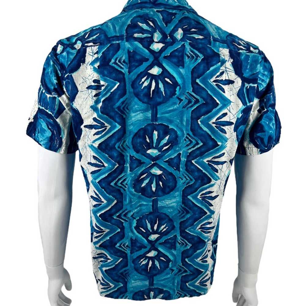 Malihini Mens Small Hawaiian Shirt Button Front B… - image 4