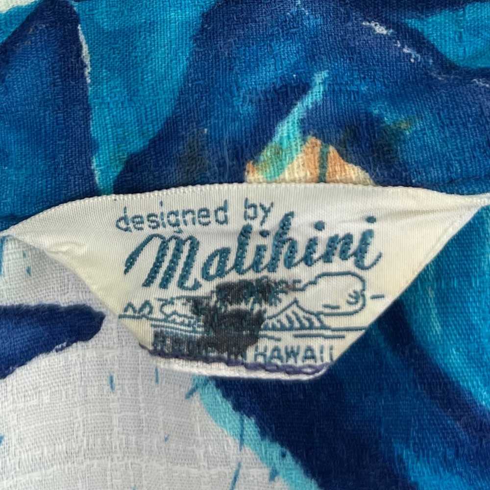 Malihini Mens Small Hawaiian Shirt Button Front B… - image 7