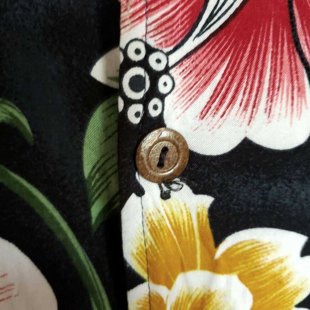 vintage TROPICAL BREEZE button down front floral … - image 3