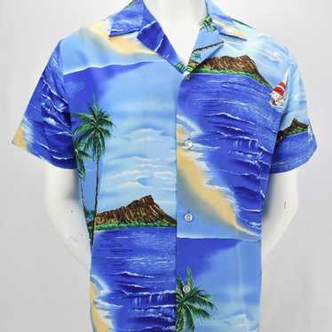 Vtg Shoreline Hawaii Wave Sailboat Shirt - image 1