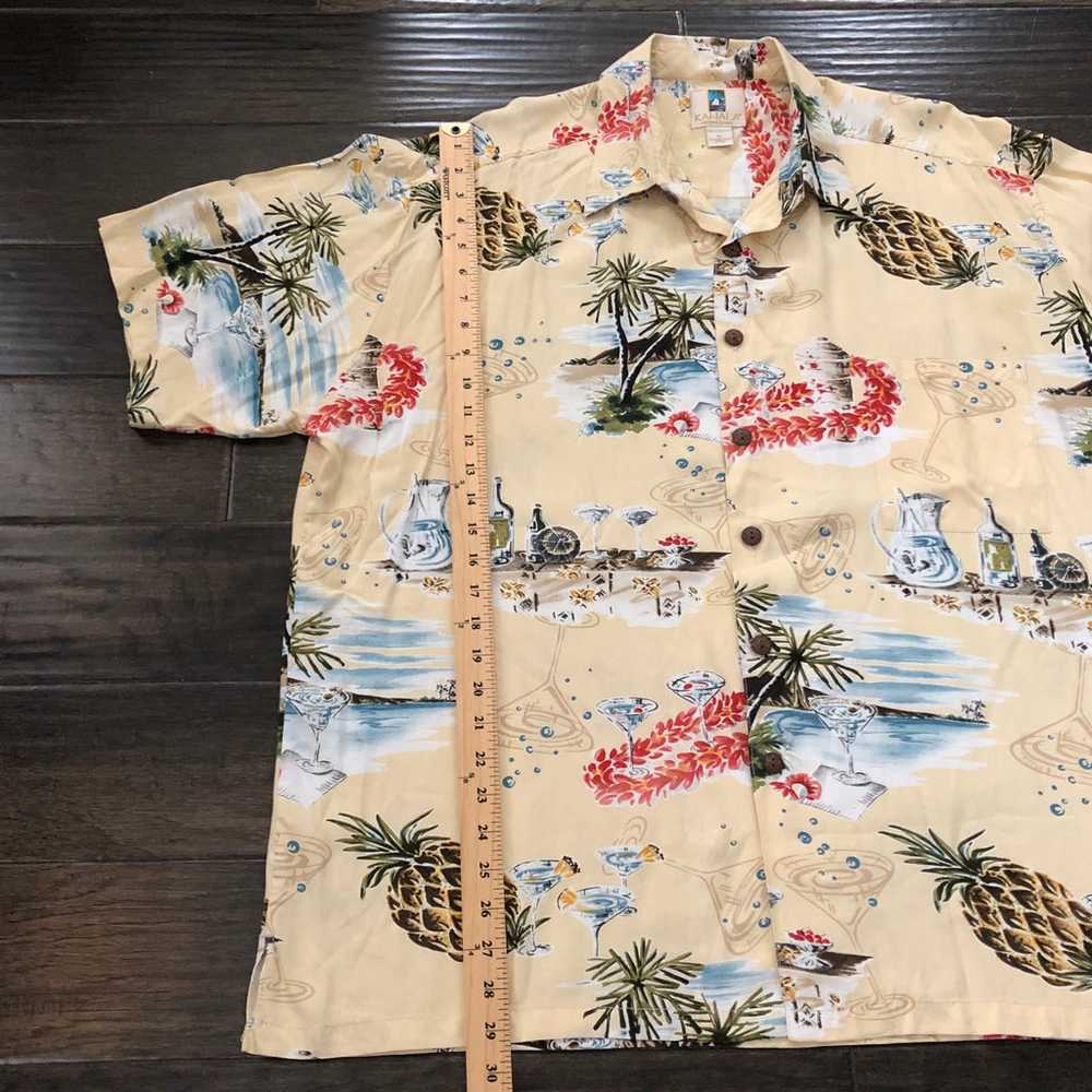 Vtg Kahala Hawaiian Shirt Mens XL Yellow Coconut … - image 10