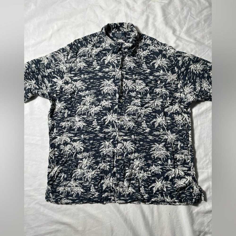 Vintage Polo Ralph Lauren button down palm trees … - image 1