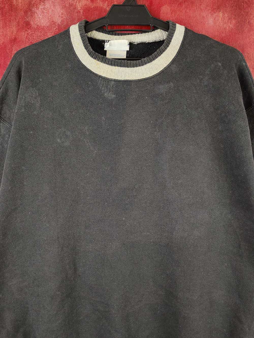 Streetwear × Vintage Discus Black Faded Sweatshir… - image 2